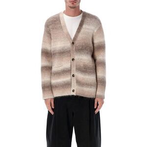 CORRIDOR Men's Striped Mohair Blend Cardigan Men NATURAL Sweaters & Cardigans